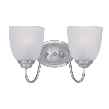 Maxim Lighting Stefan 2-Light 13.25" Wide Satin Nickel Vanity Light 10072FTSN